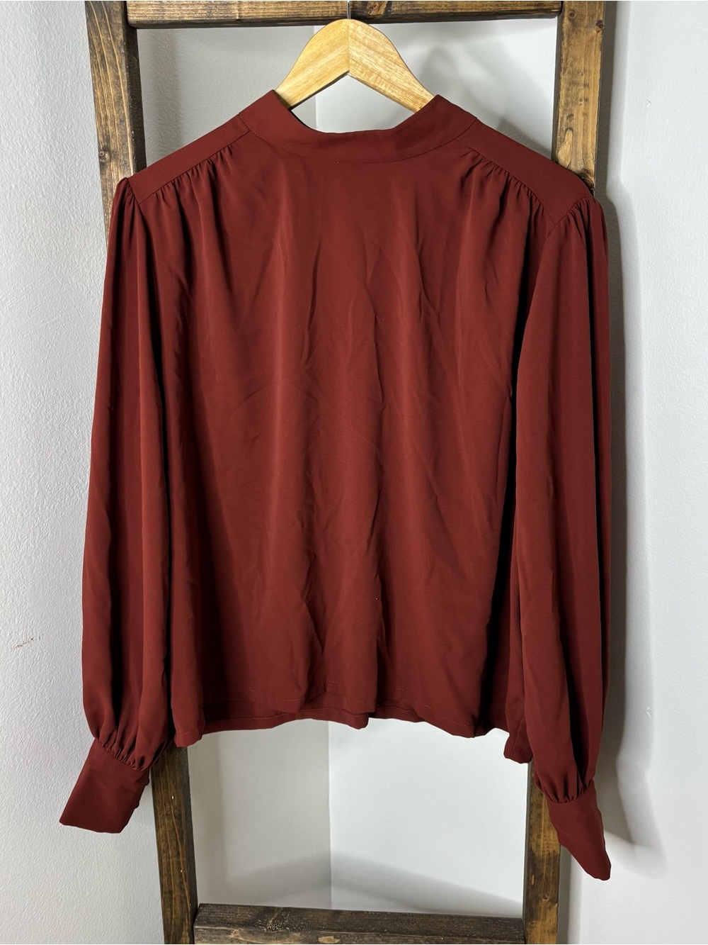 Joie Burnt Orange Long Sleeve Blouse Size XL